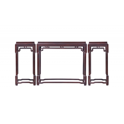 F3915 明式弯腿条几 染料紫檀