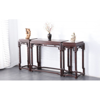 F3915 明式弯腿条几 染料紫檀