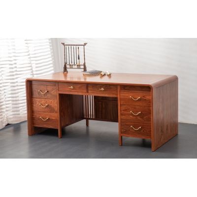 LI0704 1.8M方圆书桌  刺猬紫檀