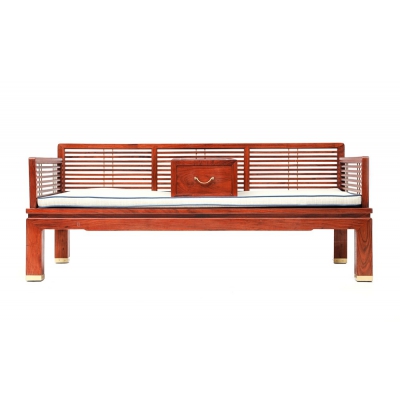 LN0104 上梨雅居罗汉床 刺猬紫檀