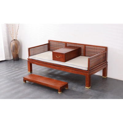 LN0104 上梨雅居罗汉床 刺猬紫檀