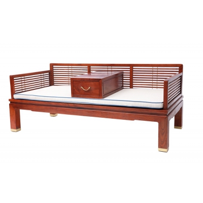 LN0104 上梨雅居罗汉床 刺猬紫檀