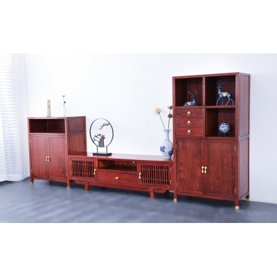 MB0204 三组合电视柜（1.6M） 刺猬紫檀