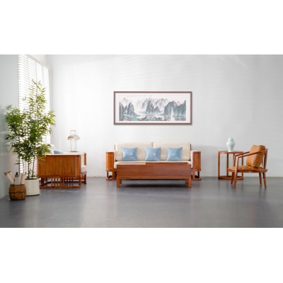 LA0804 方圆沙发 刺猬紫檀