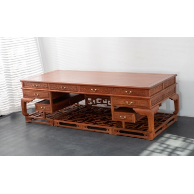 I0803 2.6M山水写字台 大果紫檀