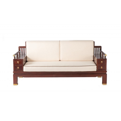 A0221 新中式沙发123（抽屉）柬埔寨酸枝