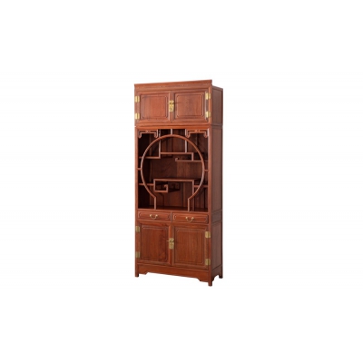 J1203 素面顶箱书柜 大果紫檀