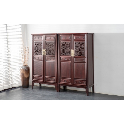 G0515 对开门五抹圆角柜 染料紫檀