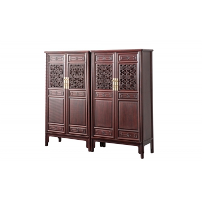 G0515 对开门五抹圆角柜 染料紫檀