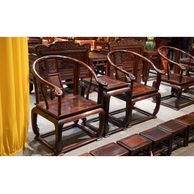 K0301 皇宫椅带几 交趾黄檀