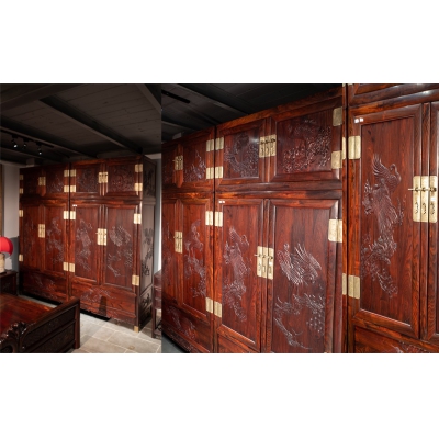 MM0301 雕花顶箱柜 交趾黄檀