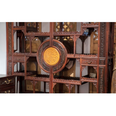 J2401 龙凤多宝阁 交趾黄檀