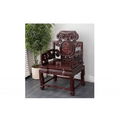 FC0215 灵芝中堂 染料紫檀